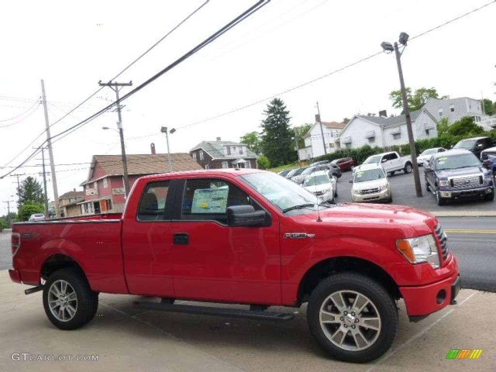 2014 F150 STX SuperCab 4x4 - Race Red / Black photo #4