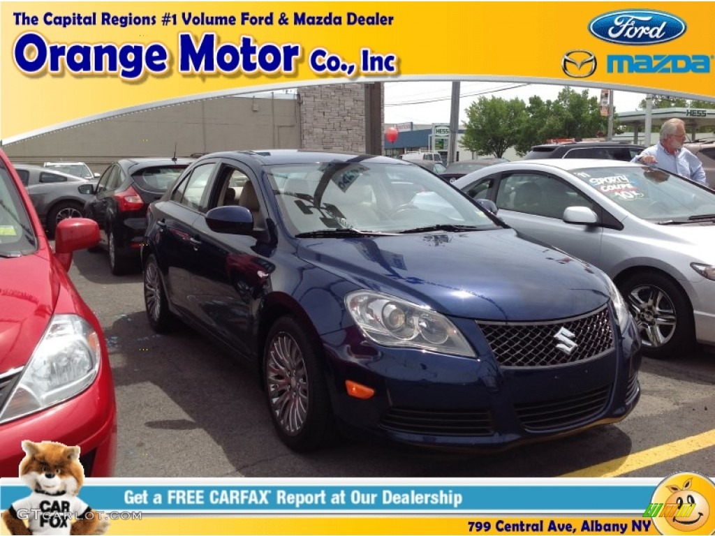 2012 Kizashi S - Deep Sea Blue Metallic / Beige photo #1