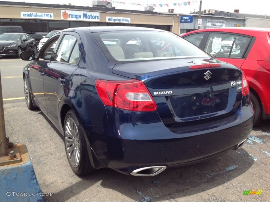 2012 Kizashi S - Deep Sea Blue Metallic / Beige photo #3