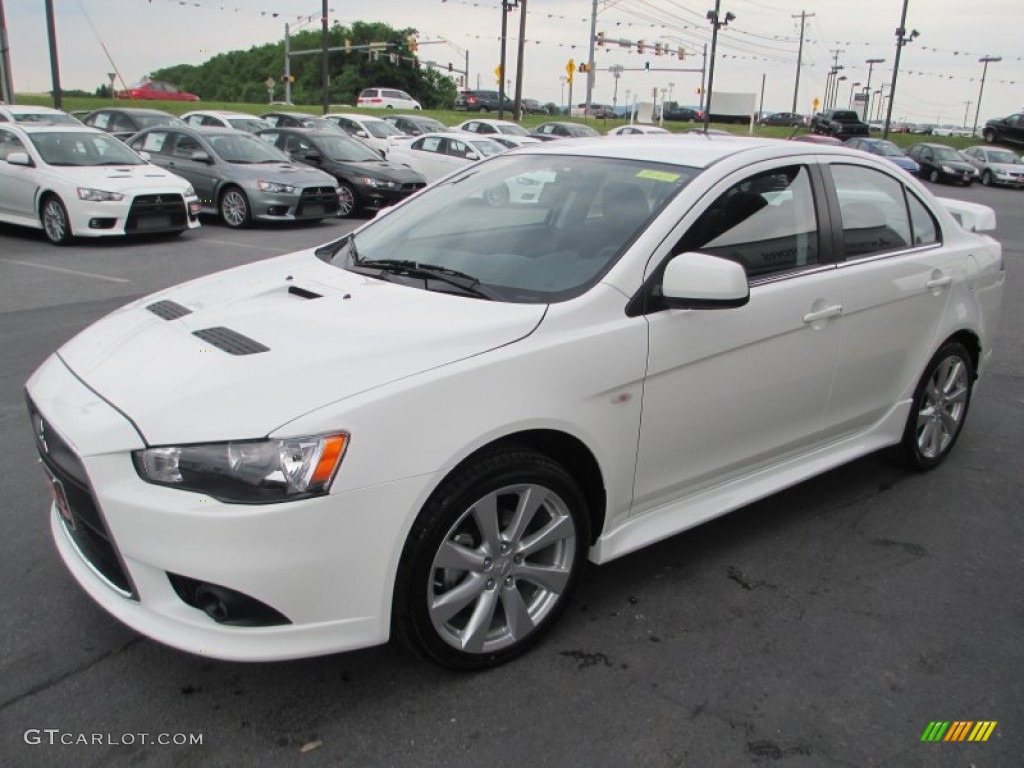 Wicked White 2014 Mitsubishi Lancer RALLIART AWC Exterior Photo #94172312