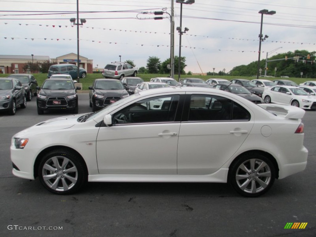 Wicked White 2014 Mitsubishi Lancer RALLIART AWC Exterior Photo #94172325