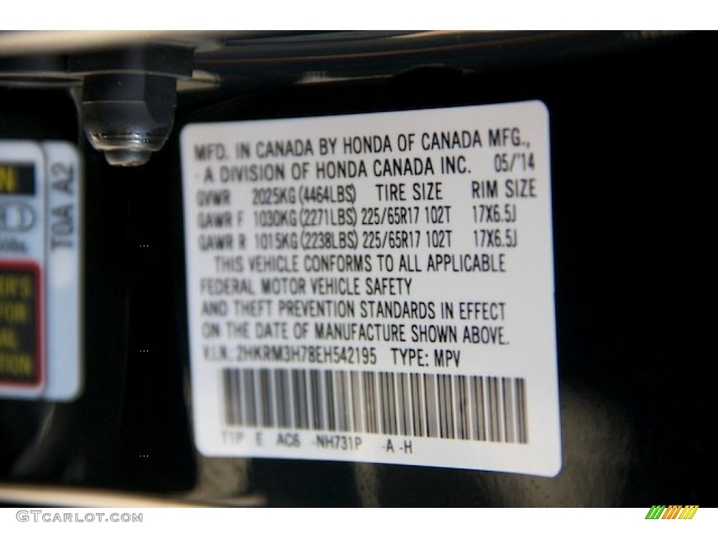 2014 CR-V EX-L - Crystal Black Pearl / Black photo #23