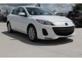 2013 Crystal White Pearl Mica Mazda MAZDA3 i Touring 5 Door  photo #1