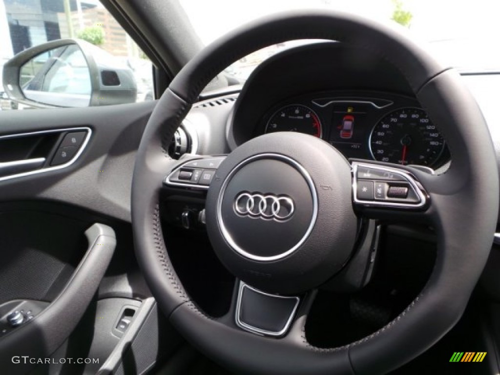 2015 Audi A3 2.0 Premium Plus quattro Black Steering Wheel Photo #94175127