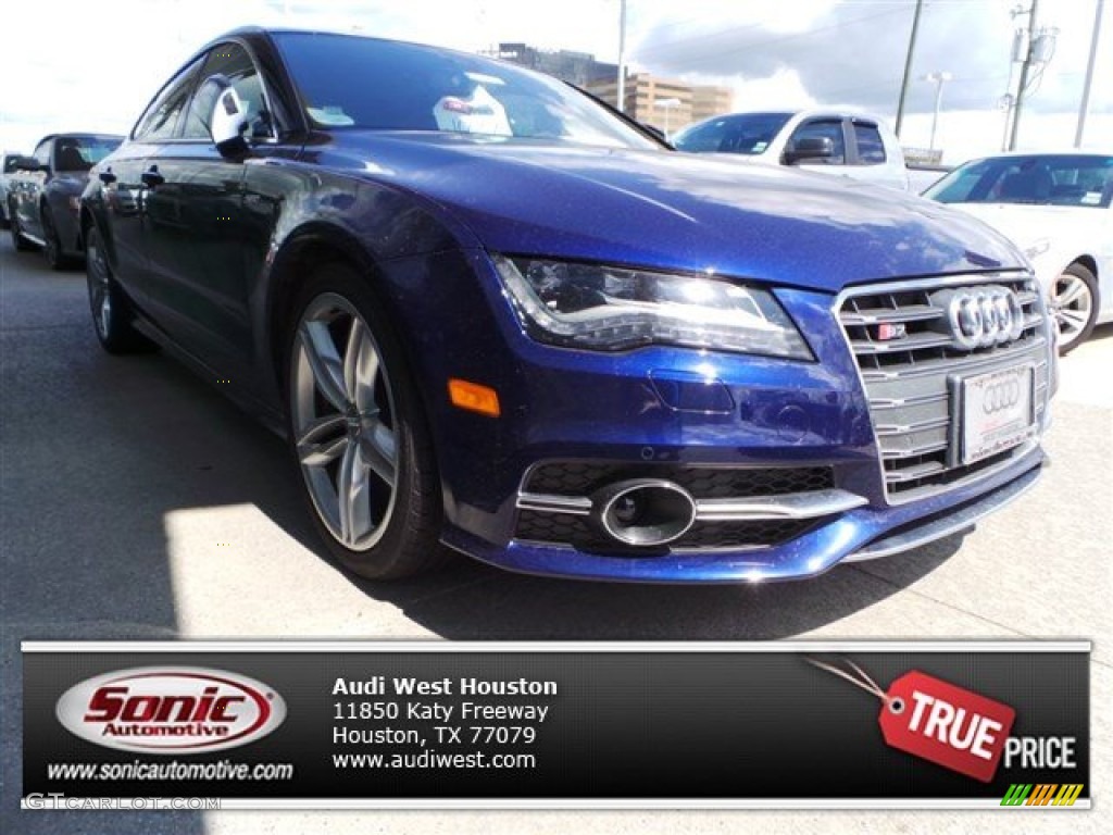 2014 S7 Prestige 4.0 TFSI quattro - Estoril Blue Metallic / Black Valcona w/Diamond Contrast Stitching photo #1