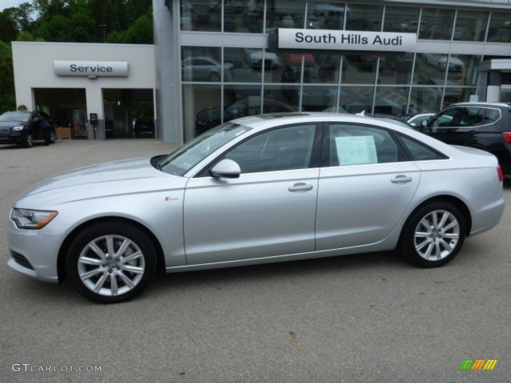 2014 A6 3.0T quattro Sedan - Ice Silver Metallic / Black photo #2