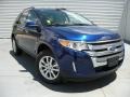 2014 Deep Impact Blue Ford Edge SEL  photo #2