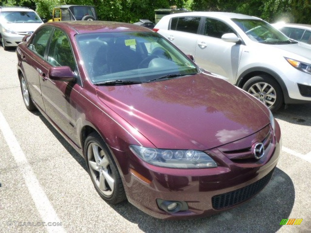 2006 MAZDA6 i Sport Sedan - Dark Cherry Metallic / Black photo #1