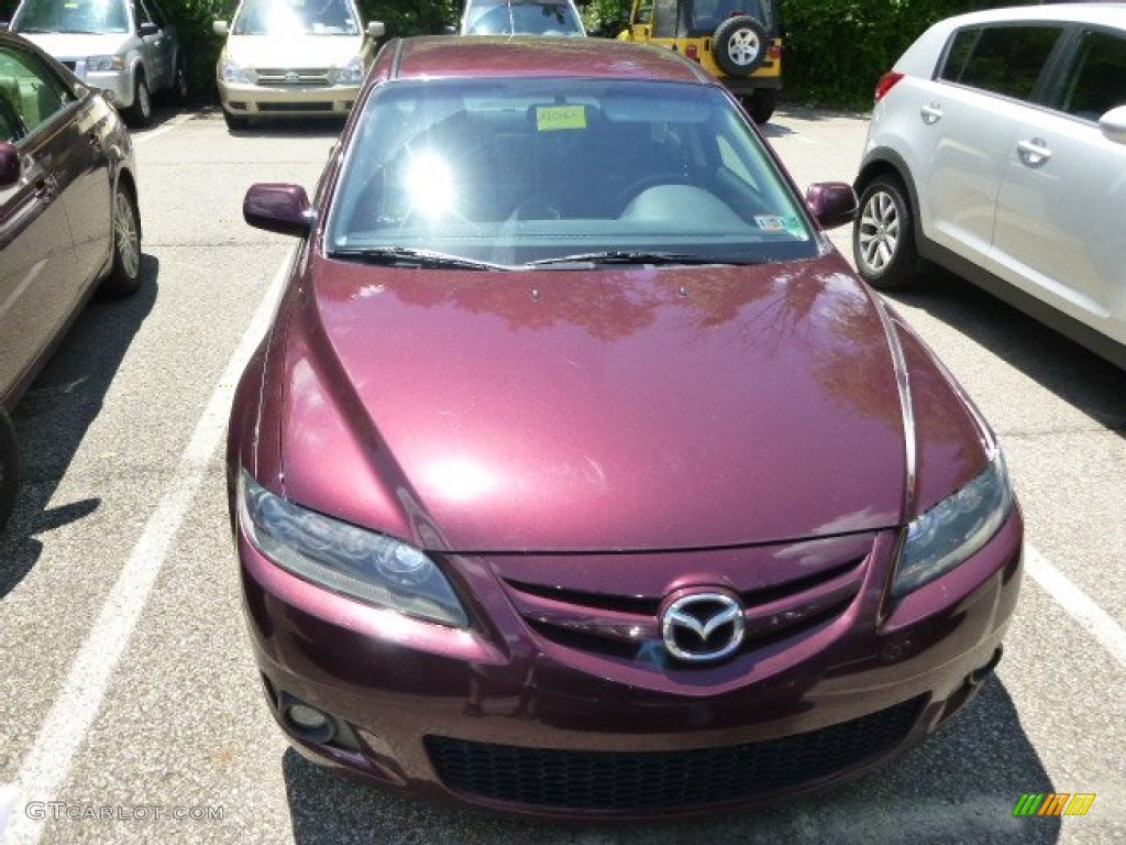 2006 MAZDA6 i Sport Sedan - Dark Cherry Metallic / Black photo #2