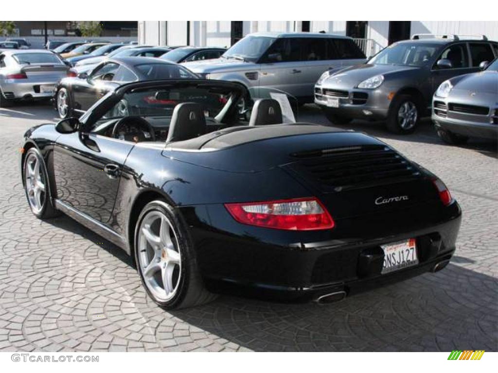 2005 911 Carrera Cabriolet - Black / Black photo #7