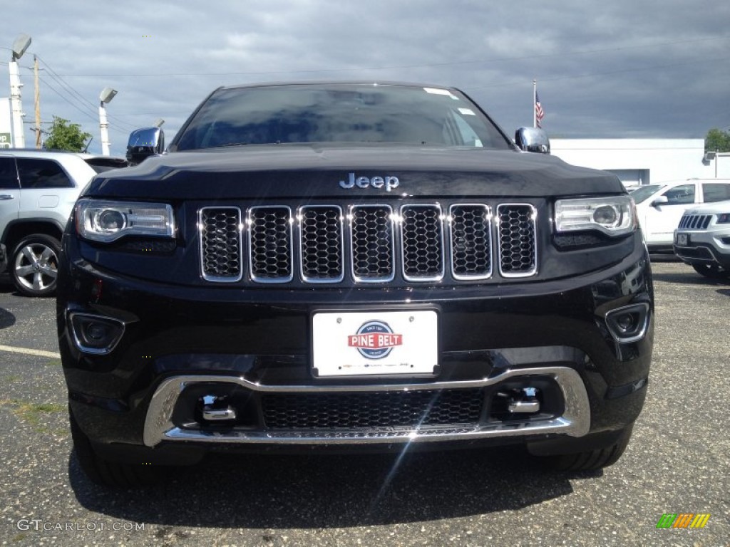 2014 Grand Cherokee Overland 4x4 - Brilliant Black Crystal Pearl / Overland Morocco Black photo #2