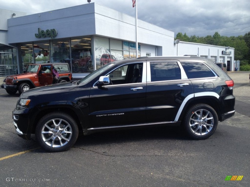 2014 Grand Cherokee Summit 4x4 - Brilliant Black Crystal Pearl / Morocco Black photo #3