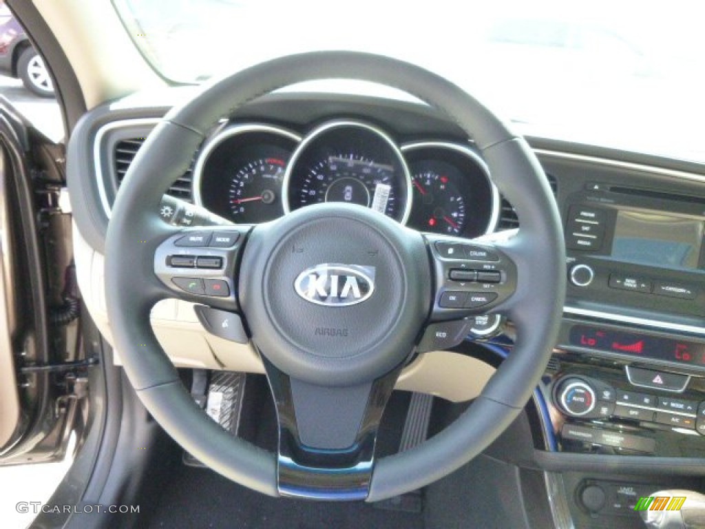 2015 Kia Optima EX Beige Steering Wheel Photo #94195267