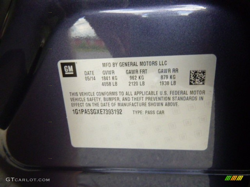 2014 Cruze LS - Atlantis Blue Metallic / Jet Black/Medium Titanium photo #20