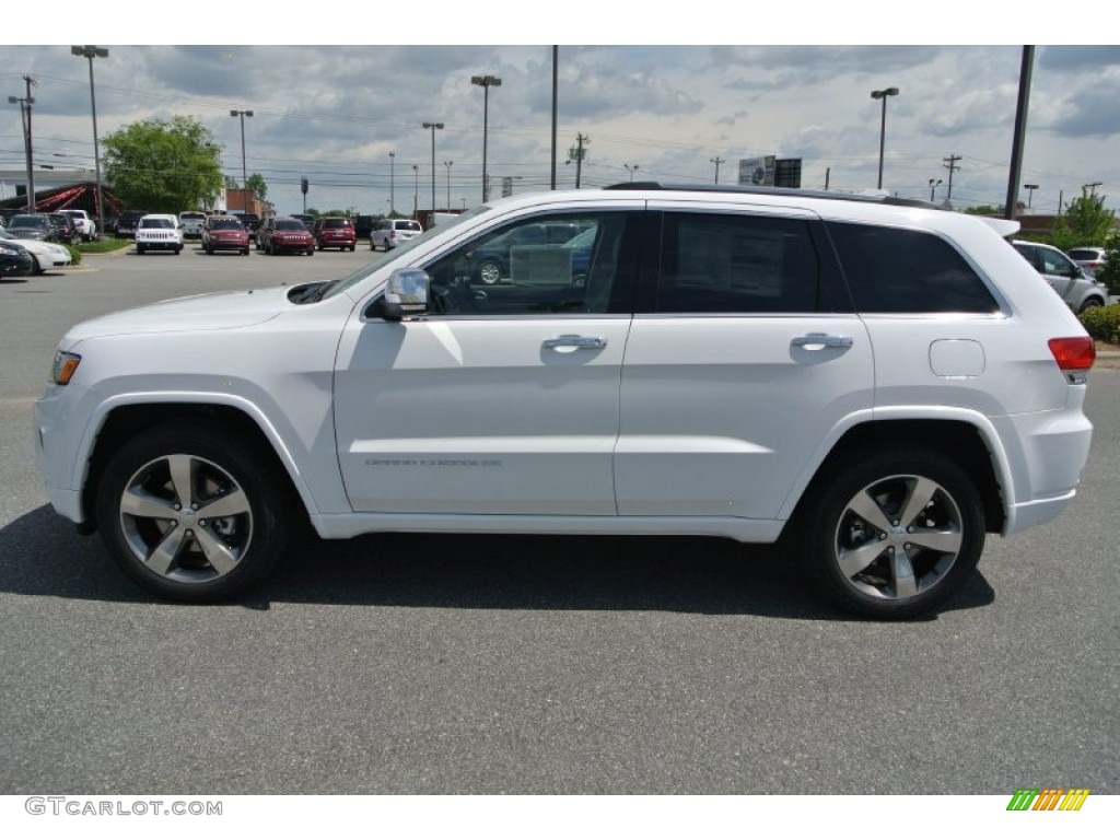 2014 Grand Cherokee Overland 4x4 - Bright White / Overland Nepal Jeep Brown Light Frost photo #3