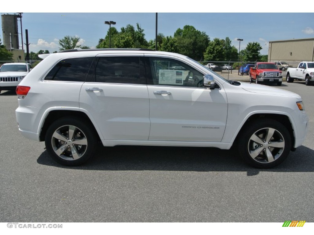 2014 Grand Cherokee Overland 4x4 - Bright White / Overland Nepal Jeep Brown Light Frost photo #6