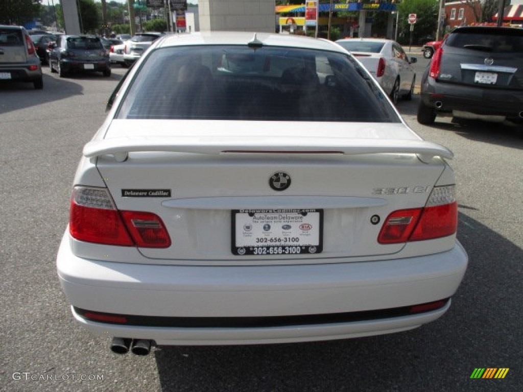 2005 3 Series 330i Coupe - Alpine White / Natural Brown photo #5