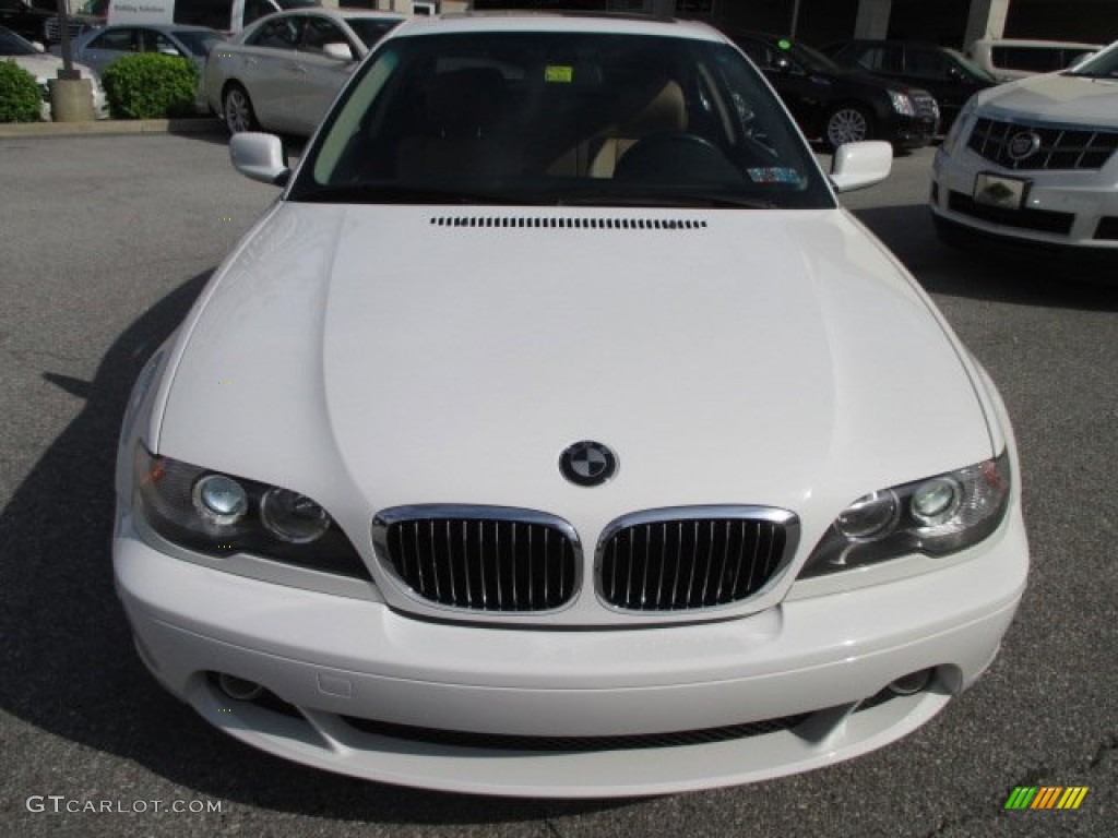 2005 3 Series 330i Coupe - Alpine White / Natural Brown photo #9
