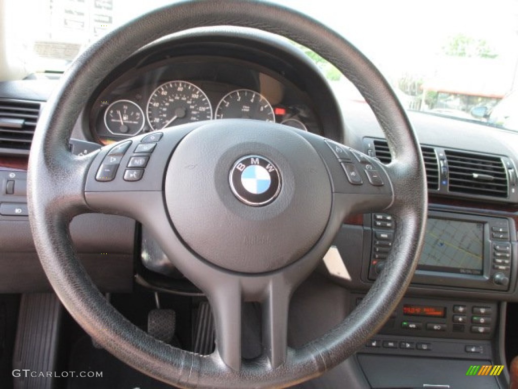 2005 BMW 3 Series 330i Coupe Natural Brown Steering Wheel Photo #94199218