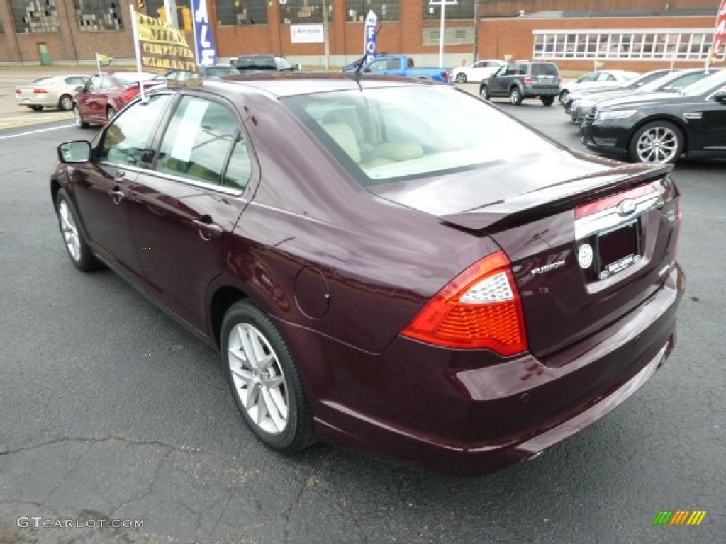 2011 Fusion SEL V6 AWD - Bordeaux Reserve Metallic / Camel photo #6