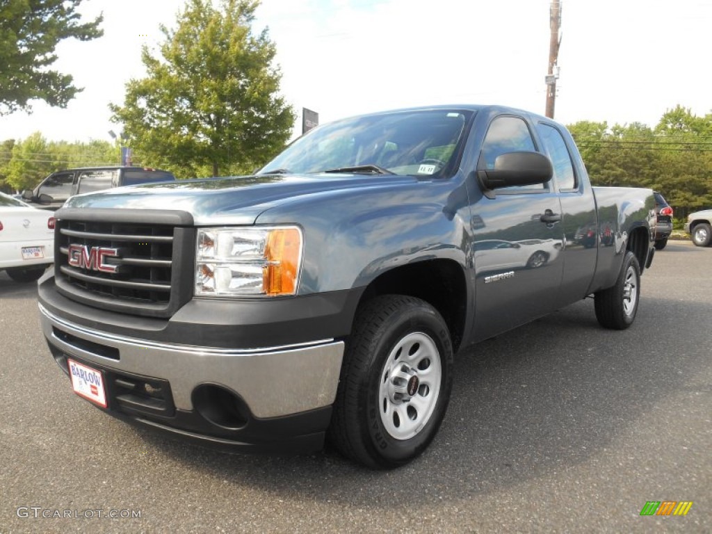2013 Sierra 1500 Extended Cab - Stealth Gray Metallic / Dark Titanium photo #3