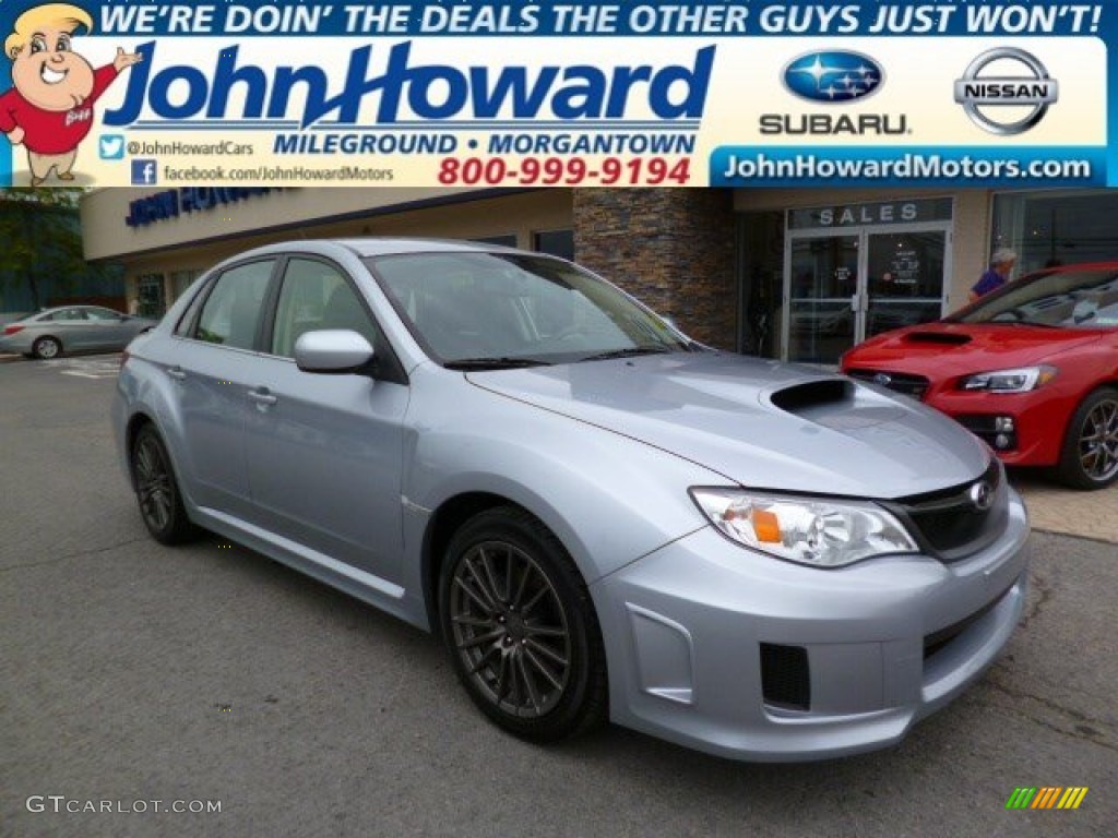 2012 Impreza WRX 4 Door - Ice Silver Metallic / WRX Carbon Black photo #1