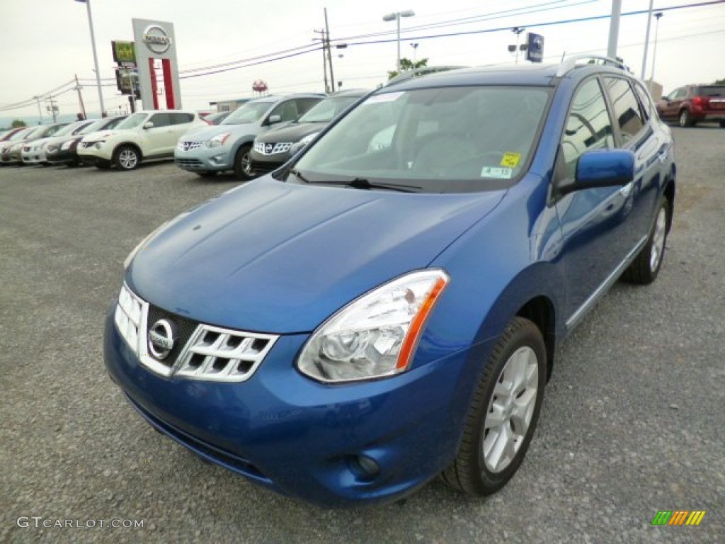 2011 Rogue SL AWD - Indigo Blue Metallic / Gray photo #3