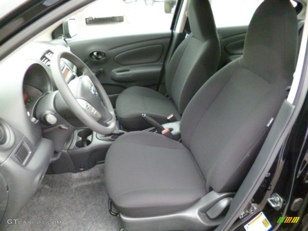 Charcoal Interior 2015 Nissan Versa 1.6 S Sedan Photo #94215040