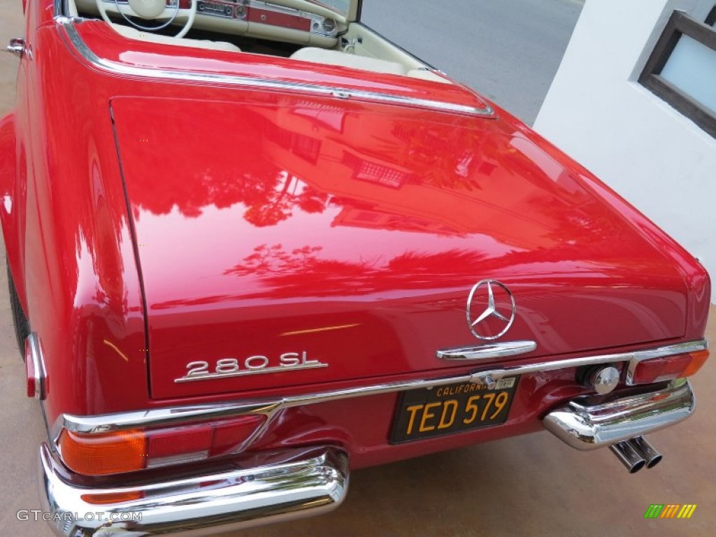 1969 SL Class 280 SL Roadster - Signal Red / Parchment photo #17