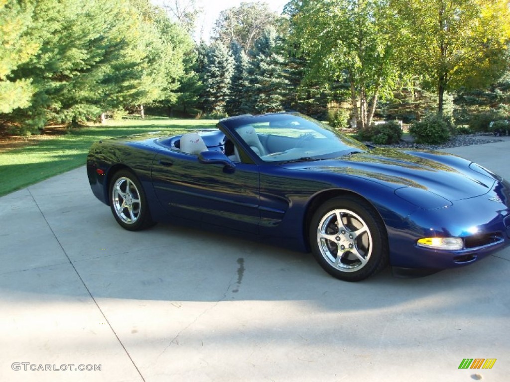 2004 Corvette Convertible - LeMans Blue Metallic / Shale photo #2