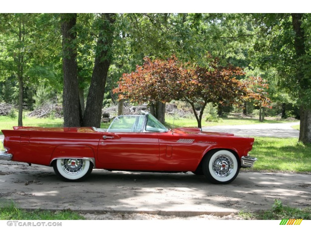 Red 1957 Ford Thunderbird Convertible Exterior Photo #94221428