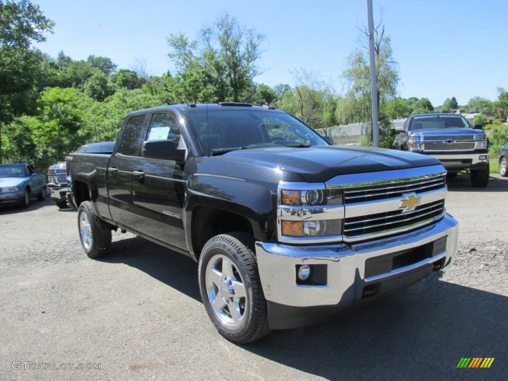 Black 2015 Chevrolet Silverado 2500HD LT Double Cab 4x4 Exterior Photo #94224278