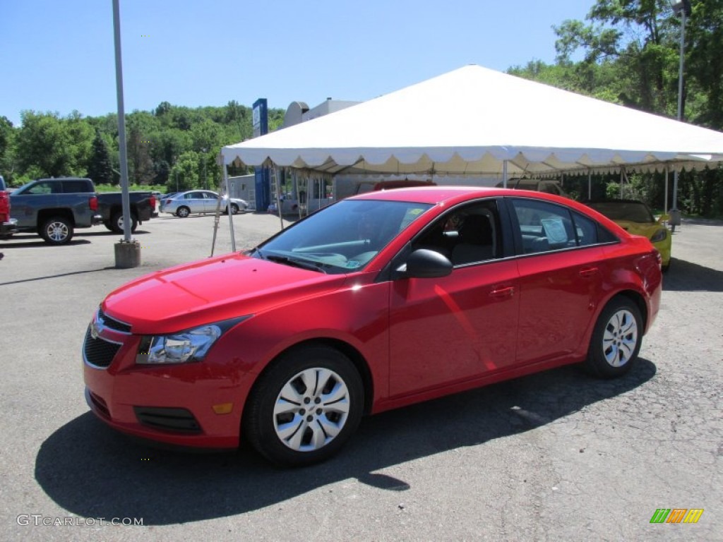 2014 Cruze LS - Red Hot / Jet Black/Medium Titanium photo #1