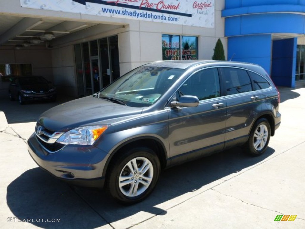 2011 CR-V EX-L 4WD - Polished Metal Metallic / Black photo #1