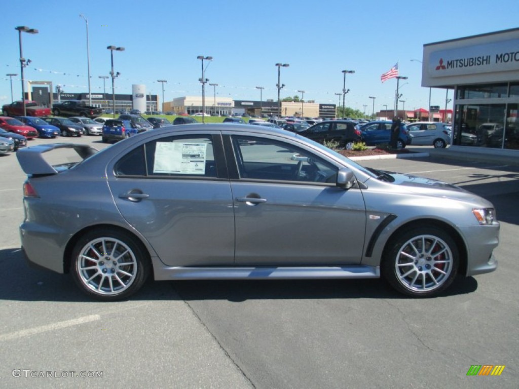 Mercury Gray 2014 Mitsubishi Lancer Evolution GSR Exterior Photo #94230558