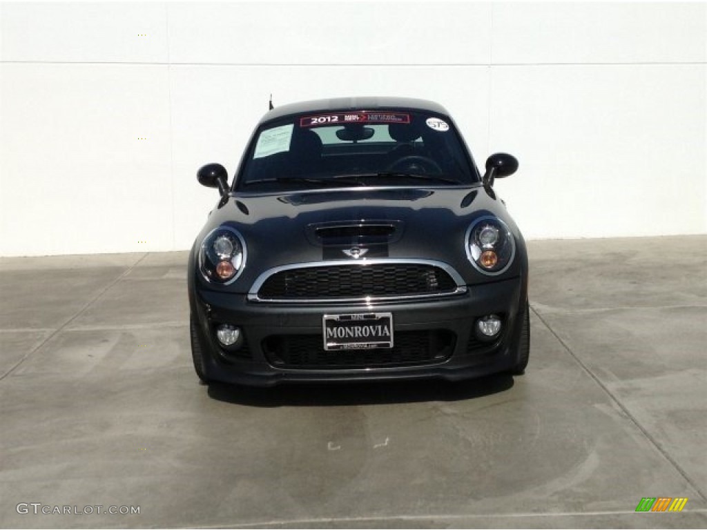 2012 Cooper S Coupe - Eclipse Gray Metallic / Carbon Black photo #7