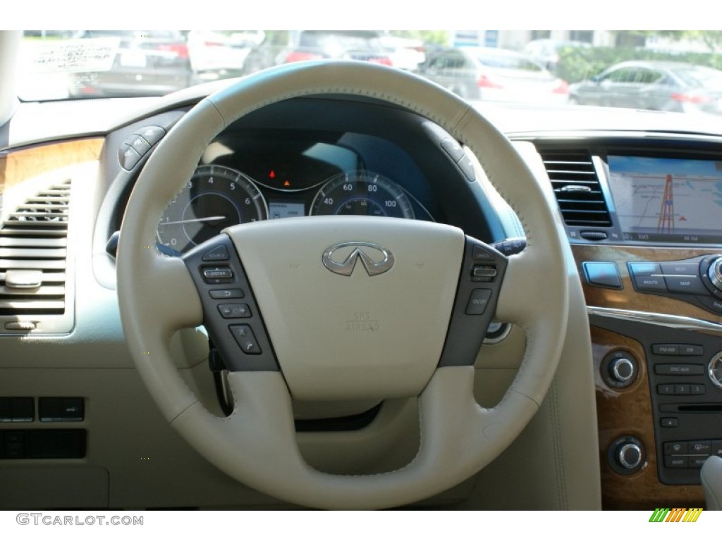 2013 Infiniti QX 56 4WD Wheat Steering Wheel Photo #94233727