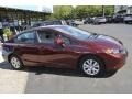 Crimson Pearl - Civic LX Sedan Photo No. 4