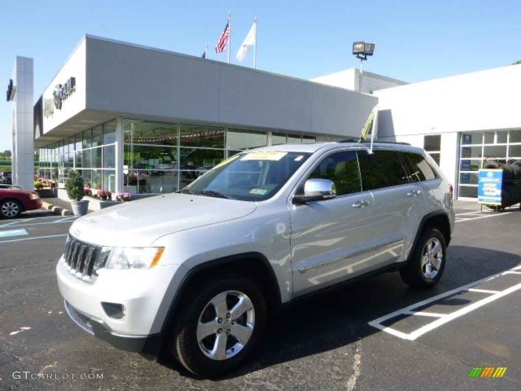 2011 Grand Cherokee Limited 4x4 - Bright Silver Metallic / Black/Light Frost Beige photo #1