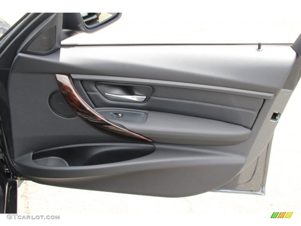 2014 BMW 3 Series 328i xDrive Sedan Black Door Panel Photo #94237880