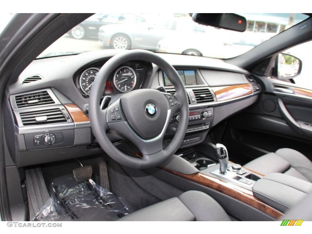 Black Interior 2014 BMW X6 xDrive35i Photo #94238291