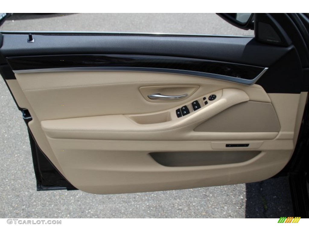 2014 BMW 5 Series 535i Sedan Venetian Beige Door Panel Photo #94239741