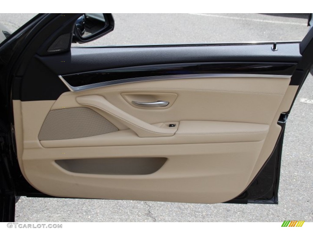 2014 BMW 5 Series 535i Sedan Venetian Beige Door Panel Photo #94240091