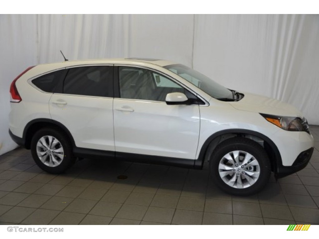 2014 CR-V EX-L - White Diamond Pearl / Beige photo #7