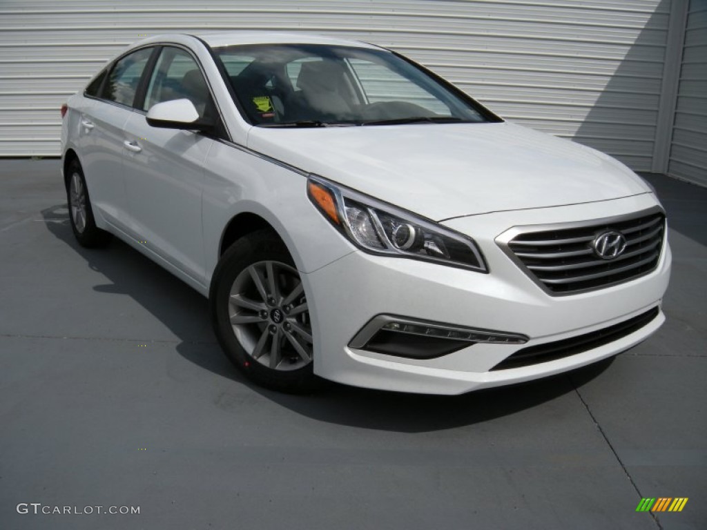 2015 Sonata SE - Quartz White Pearl / Gray photo #1