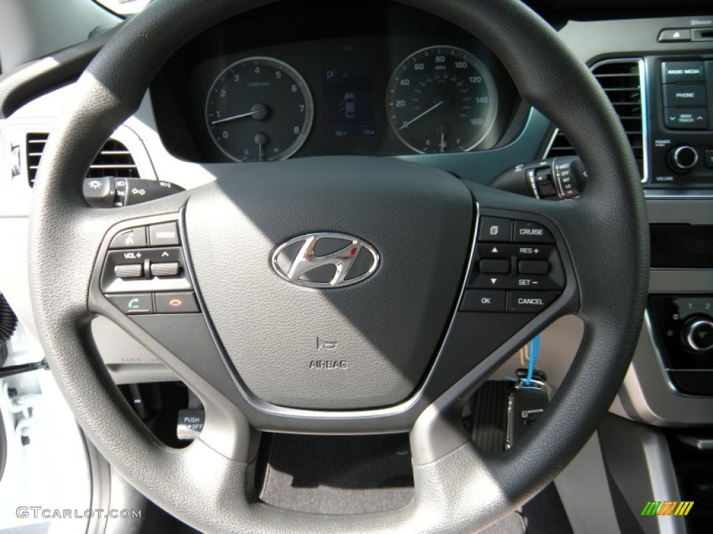 2015 Sonata SE - Quartz White Pearl / Gray photo #30