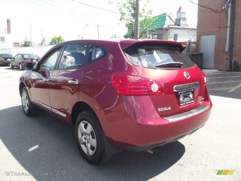 2011 Rogue S AWD - Cayenne Red / Gray photo #3