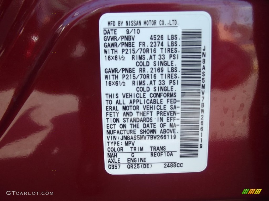 2011 Rogue S AWD - Cayenne Red / Gray photo #42