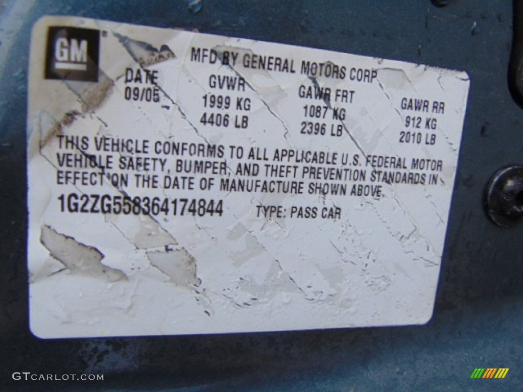 2006 G6 V6 Sedan - Stealth Gray Metallic / Ebony photo #19