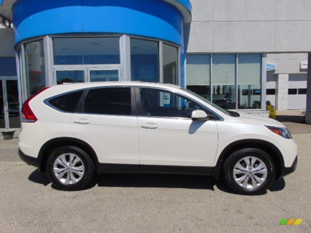 2012 CR-V EX 4WD - White Diamond Pearl / Beige photo #2